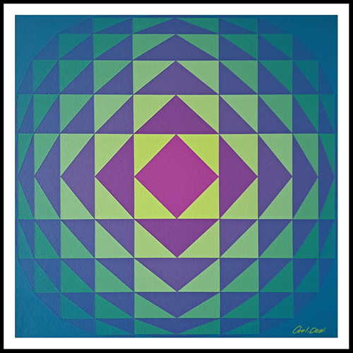 Pulsar. Abstract hard-edge painting by Denys Golden