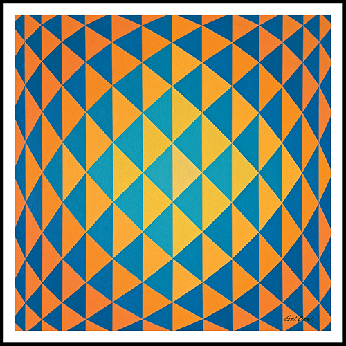 Palindrom. Abstract hard-edge painting by Denys Golden