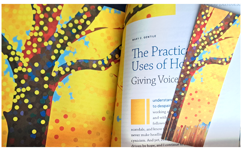 Illustration and bookmark for Virtues and Vocations Magazine